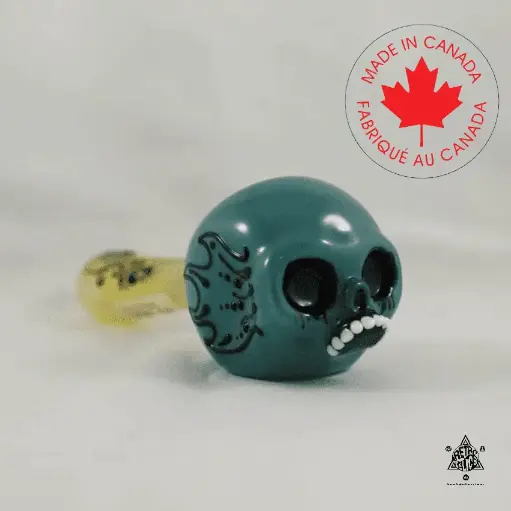 Chris Bruneau Glass  Sculpted Skull Pipes