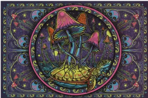 Tapestry- 3-D Mushroom