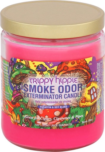 Smoke Odor Exterminator 13 Oz Jar Candle  Trippy Hippie  