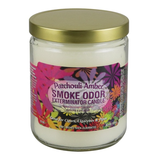 Smoke Odor 2-Wick Soy Wax Jar Candle  Patchouli & Cedarwood  13 Oz