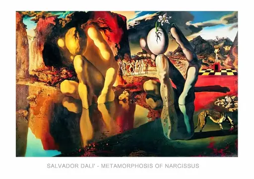 Regular Poster-Salvador Dali- Metamorphosis Of Narcissus