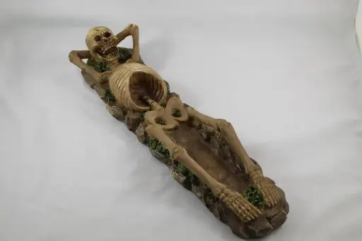 Incense Burner-Lounging Skeleton