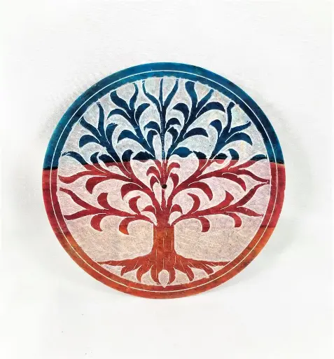 Soapstone Coloured Tree Of Life Incense Holder