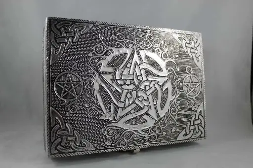 Silver Metal Box -Celtic Pentacle
