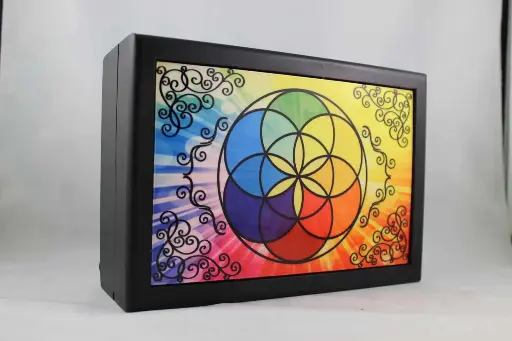 Wood Box With Printed Design – Seed Of Life