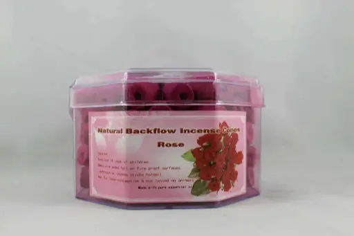 Natural Back Flow Incense Cones-Rose