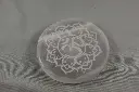 Incense Holder- Round Etched Selenite
