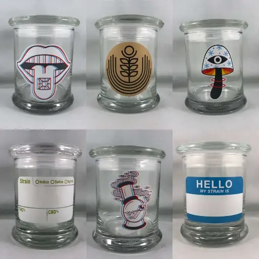 420 Science Clear Pop Top Jars - Large