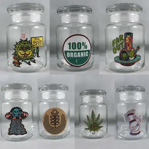 420 Science Clear Pop Top Jars  - Small