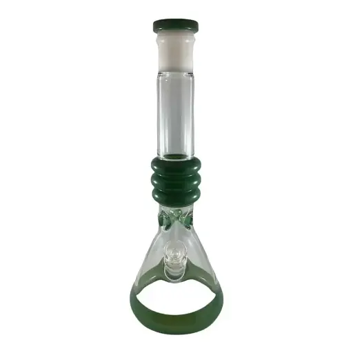 16" Beaker Bong With Coloured Base & Maria Tube