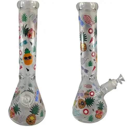 14" 7mm Pineapple Beaker Bong
