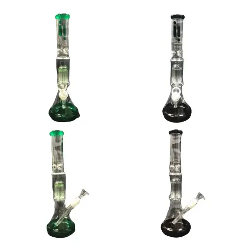 Infyniti Glass 14" Tree Perc Beaker With Colour Accents