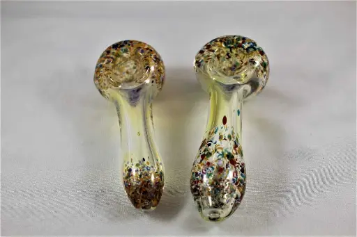 Glass Pipe-Inside Out Clear With Confetti