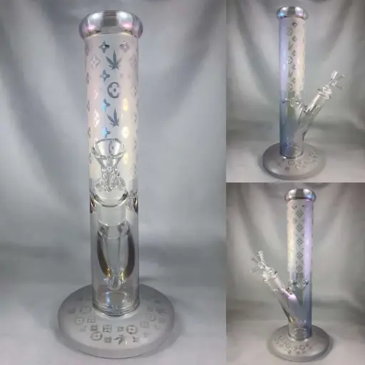 12" Champagne Frosted Straight Tube