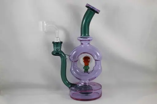 Pulsar 8.75" Donut Rig With Flower Marble