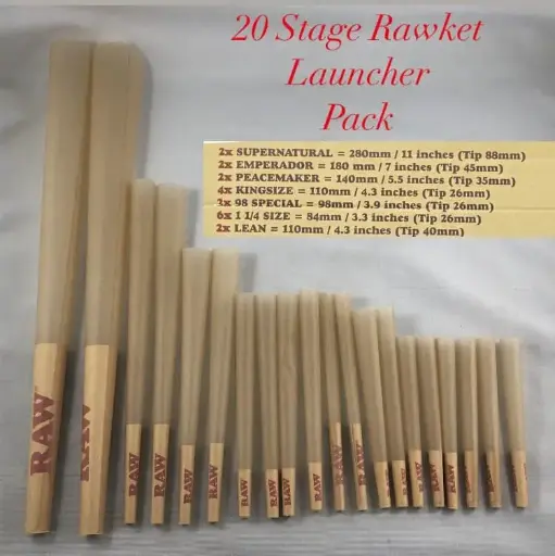 Rawket Launcher 20 Stage Pre-Rolled Cone Pack-Classic