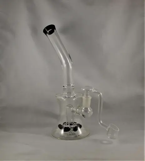 10" Clear Concentrate Rig With Black Accents